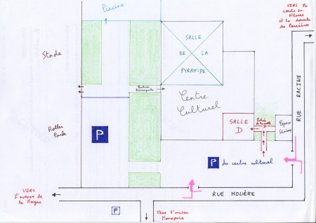 Plan d'accès à la salle D